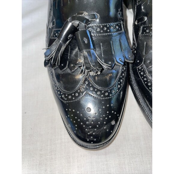 Johnston & Murphy Optima Wingtip Loafers Mens Size 8 D Black Leather Slip On main image 9